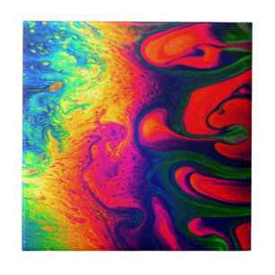 Farbenfrohe, einzigartige Regenbogen Swirf PERSONA Fliese