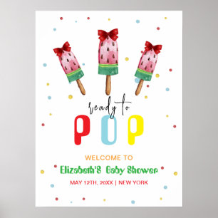 Farbenfrohe Eiscreme Ready Pop Kinderdusche Willko Poster
