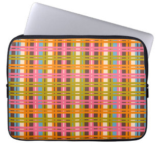 Farbenfrohe eklektische Retro zeitgenössische gest Laptopschutzhülle