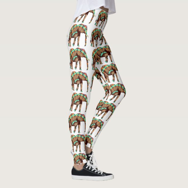 Farbenfrohe ElefantenLeggings Leggings (Rechts)