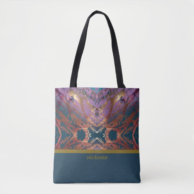 Farbenfrohe Elegance Monogram Tasche (Vorderseite)