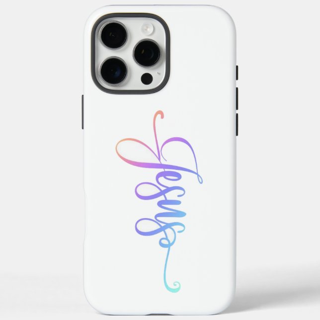Farbenfrohe Elegant Faith iPhone 16 Pro Max Hülle (Rückseite)