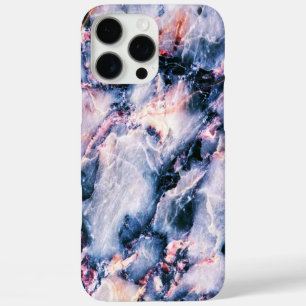 Farbenfrohe Elegante Marmorplatte Weiß Blau und Ro iPhone 16 Pro Max Hülle