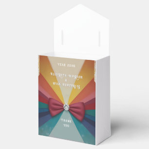 Farbenfrohe Elegante Rainbow Hochzeit Einladung Geschenkschachtel