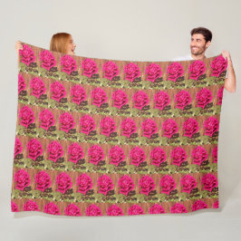 Farbenfrohe Elegante Rosa Blume Rosa Blütenfarben Fleecedecke