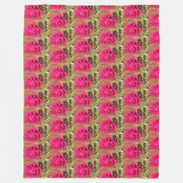 Farbenfrohe Elegante Rosa Blume Rosa Blütenfarben Fleecedecke