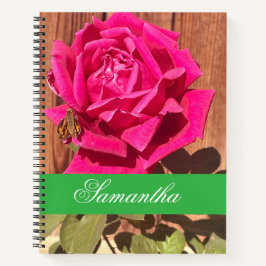 Farbenfrohe Elegante Rosa Blume Rosa Blütenfarben Notizbuch