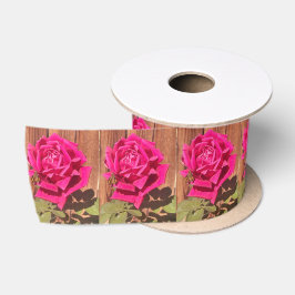 Farbenfrohe Elegante Rosa Blume Rosa Blütenfarben Satinband