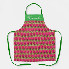 Farbenfrohe Elegante Rosa Blume Rosa Blütenfarben Schürze
