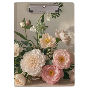 Farbenfrohe Elegante, Vintag inspiriert Blume Klemmbrett