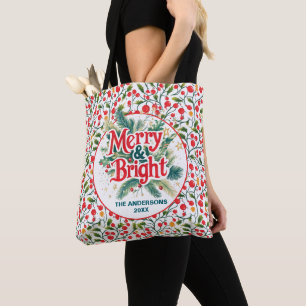 Farbenfrohe Elegante Weihnachten Rotes Weißes Part Tasche