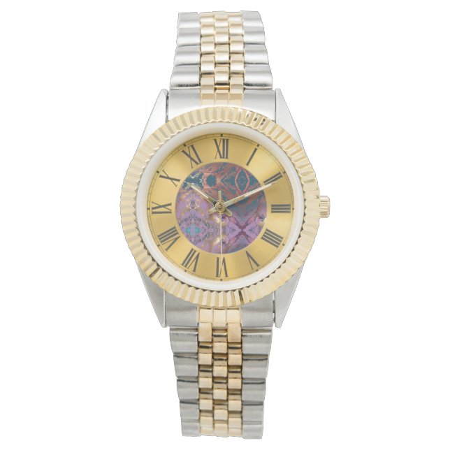 Farbenfrohe Eleganz Armbanduhr (Vorderseite)