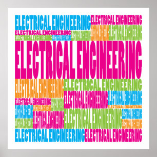 Farbenfrohe Elektrotechnik Poster
