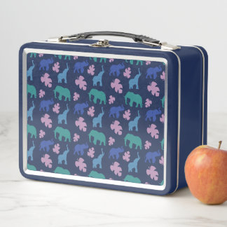 Farbenfrohe Elephant Metal Lunchbox - CMetal Lunch