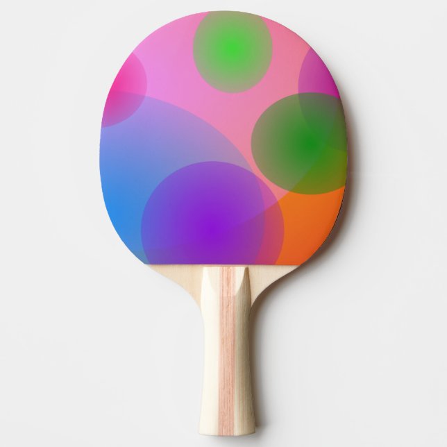 Farbenfrohe Ellipsen Tischtennis Schläger (Vorderseite)
