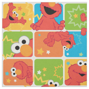 Farbenfrohe Elmo Grid Muster Stoff