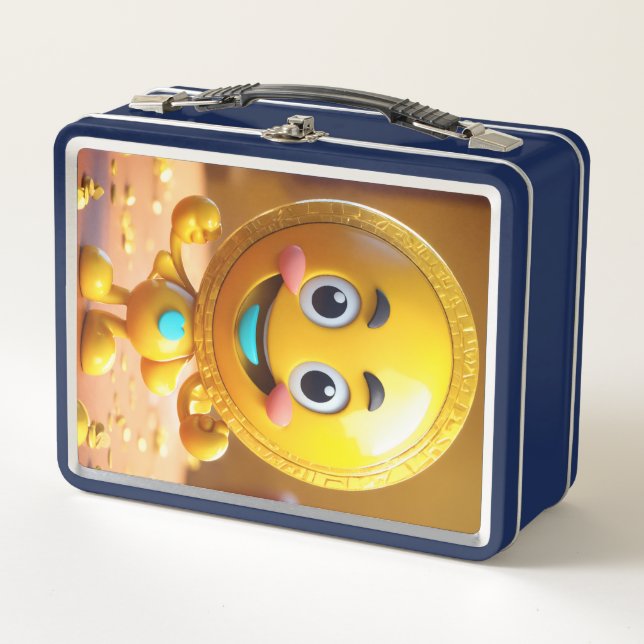 Farbenfrohe Emoji Metal Lunch Box (Vorderseite)