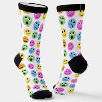 Farbenfrohe Emojis Emoticon Faces Gemusterte Print