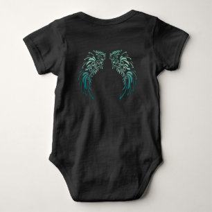 Farbenfrohe Engel Feathers Baby Strampler
