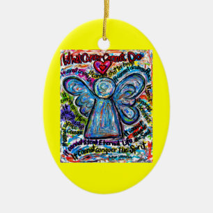 Farbenfrohe Engel-Ornament-Pendant für Krebs indiv Keramikornament