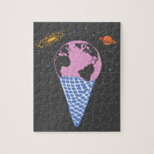 Farbenfrohe Erde und Universum Eiscreme