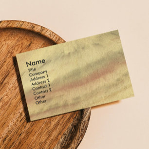 Farbenfrohe Erdtexte Visitenkarte