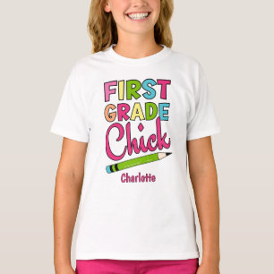 Farbenfrohe Erstklässler Zurück zur Schule T-Shirt
