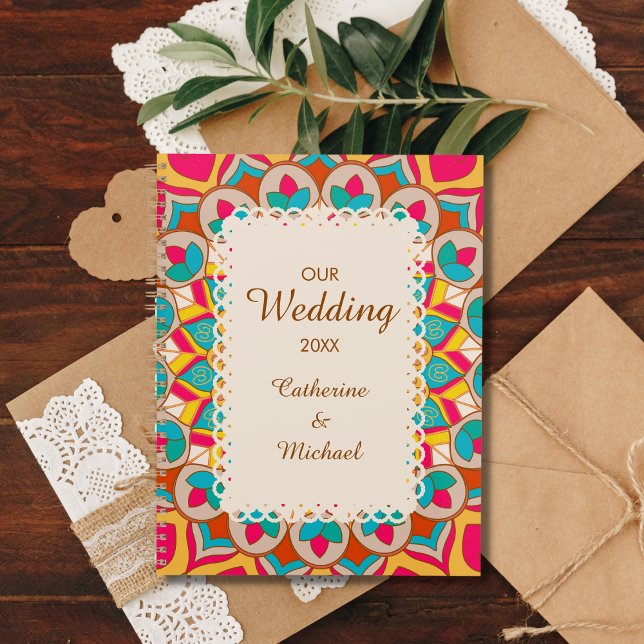 Farbenfrohe Ethnic Mandala Bold & Bright Wedding Planer (Von Creator hochgeladen)