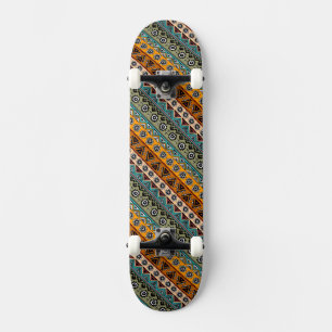 Farbenfrohe ethnische Azteken Musterdesign Skateboard
