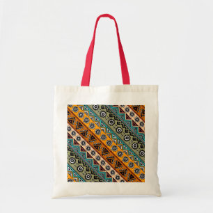 Farbenfrohe ethnische Aztekenmuster Design Tragetasche