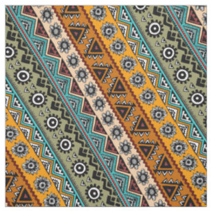 Farbenfrohe ethnische Aztekenmusterdesign Stoff