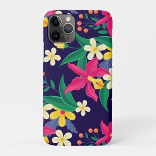 Farbenfrohe exotische Blume und Blätter Muster-556 Case-Mate iPhone Hülle