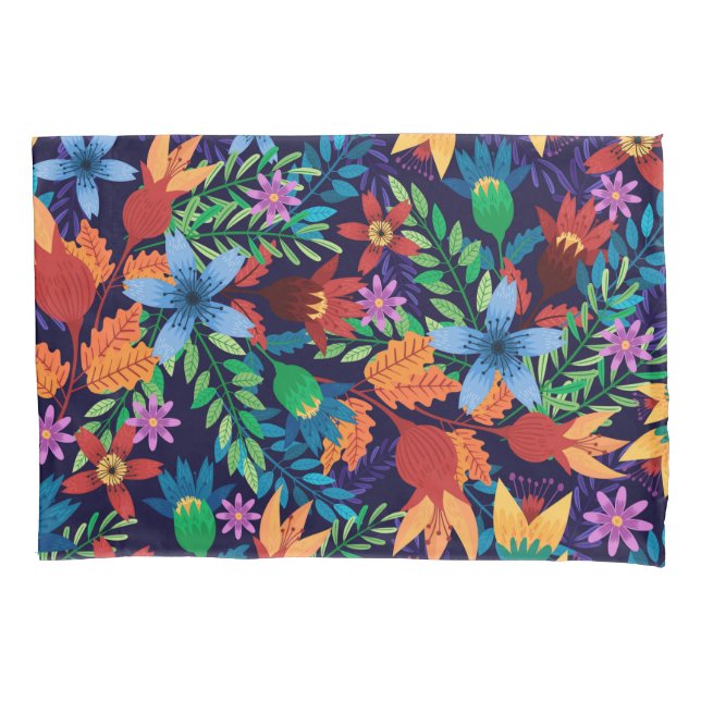 Farbenfrohe exotische Blumenmuster-32436 Kissenbezug (Vorderseite)