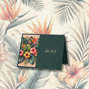 Farbenfrohe exotische hawaiianische Tropenkarte Dankeskarte
