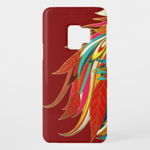 Farbenfrohe exotische Tribal Federn Rot Case-Mate Samsung Galaxy S9 Hülle
