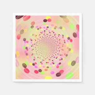 Farbenfrohe Explosion von Bonbon-Punkten Serviette