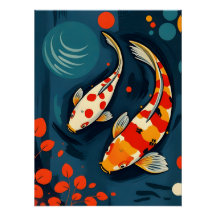 Farbenfrohe, expressionistische Tierart-Poster