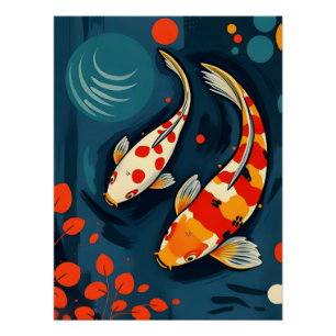 Farbenfrohe, expressionistische Tierart-Poster Poster