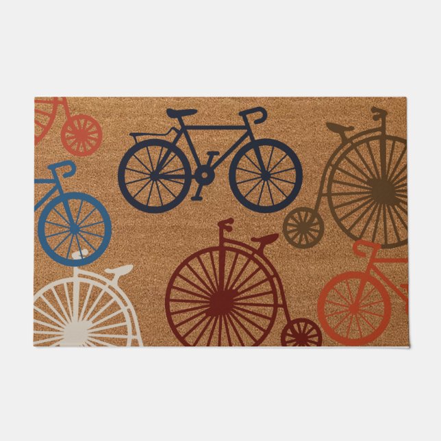 Farbenfrohe Fahrräder Doormat | Alkoholische Doorm Fußmatte (Vorderseite)