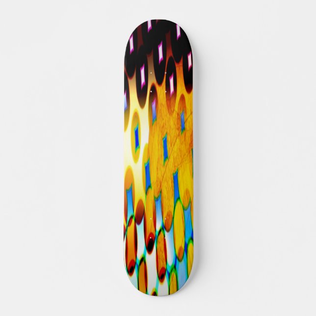 Farbenfrohe Faint Globe Skateboard (Vorne)