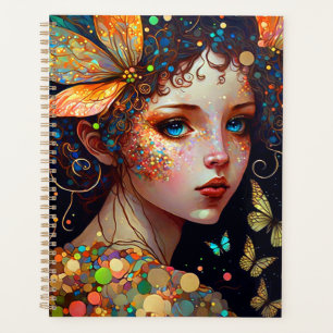 Farbenfrohe Fairy Butterfells Fantasy Art Planer