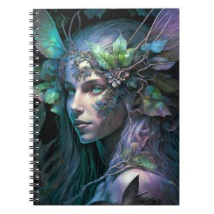 Farbenfrohe Fairy Fantasy Art Notebook Notizblock