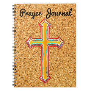 Farbenfrohe Faith Cross Gelb Gebet Journal Notizblock