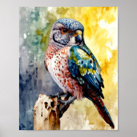 Farbenfrohe Falcon Watercolor