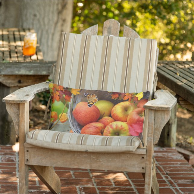 Farbenfrohe Fall Apple Basket Kissen Für Draußen (Stuhl )