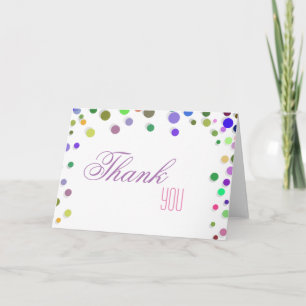 Farbenfrohe Fallende Glitzern Polka Dots Danke