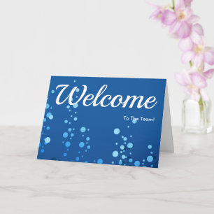 Farbenfrohe Fallende Glitzern Polka Dots Willkomme Karte