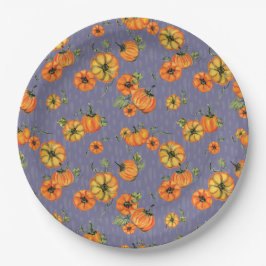 Farbenfrohe Fallpumpen Orange/Lila Pappteller