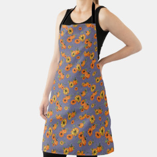 Farbenfrohe Fallpumpen Orange/Lila Schürze