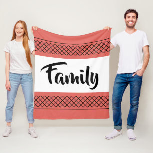 Farbenfrohe Familie Koralle Fleecedecke